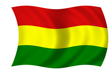 Image showing waving flag of bolivia