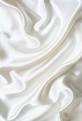 Image showing Smooth elegant white silk as background