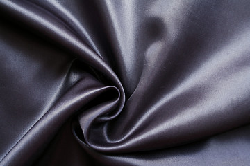 Image showing Smooth elegant grey silk as background