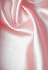 Image showing Smooth elegant pink silk as background