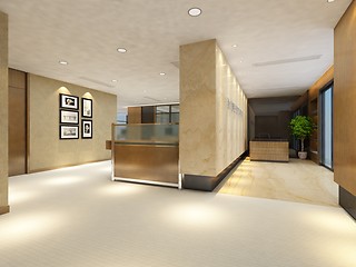 Image showing modern office interior 3d rendering 