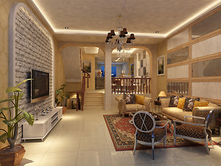 Image showing rendering living room