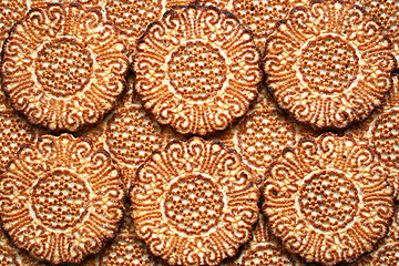 Image showing Sweet cookies as background