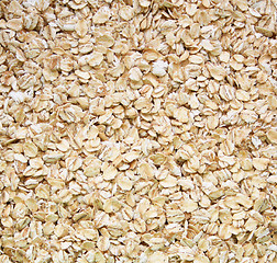 Image showing Closeup of oatmeal as background