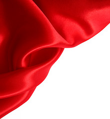 Image showing Smooth Red Silk as background 