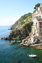 Image showing Italy. Cinque Terre. Riomaggiore. Coastline 