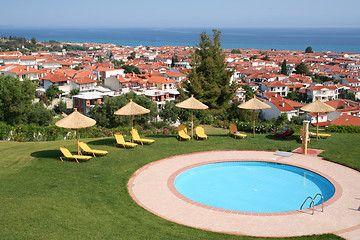 Image showing Greece. Halkidiki. Pool of hotel 