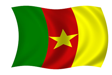 Image showing waving flag of cameroon