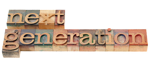 Image showing next generation in letterpress type