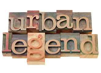 Image showing urban legend in wood letterpress type