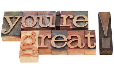 Image showing you are great compliment 