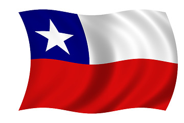 Image showing waving flag of chile