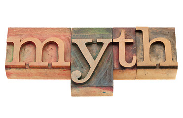 Image showing myth in letterpress type