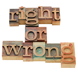 Image showing right or wrong moral dilemma