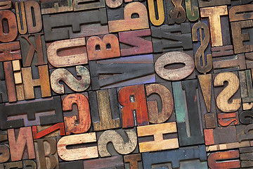 Image showing letterpress wood type with ink patina