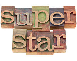 Image showing superstar - in letterpress type