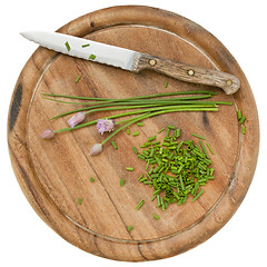 Image showing green chives chopped