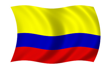 Image showing waving flag of colombia
