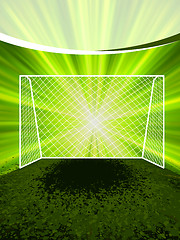 Image showing Soccer field with green grunge splash. EPS 8