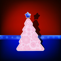 Image showing Christmas card tree with Fur-tree. EPS 8