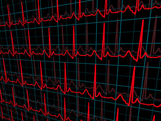 Image showing 3D graph line on grid. EPS 8