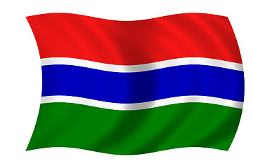 Image showing waving flag of gambia