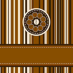 Image showing Menu with coffee beans and stripes. EPS 8