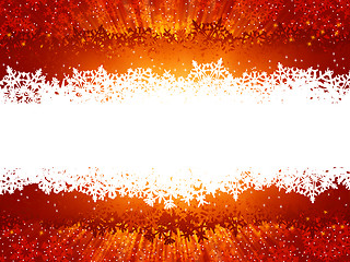 Image showing Abstract warm burst Christmas Background. EPS 8