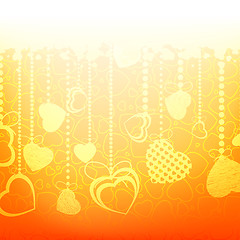 Image showing Warm abstract valentine card template. EPS 8