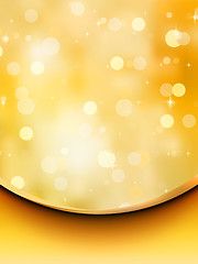 Image showing Gold glitter on a light orange background. EPS 8