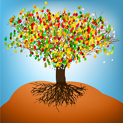 Image showing Abstract colorful tree. EPS8