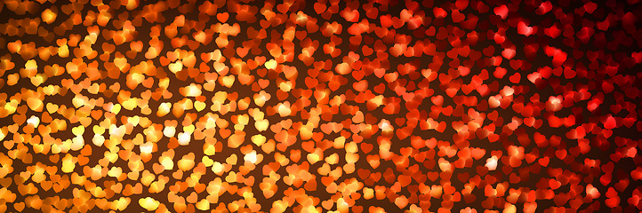 Image showing Transparency effect orange hearts. EPS 8
