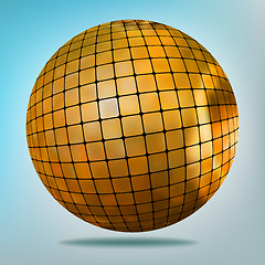 Image showing Golden disco-ball. EPS 8