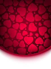 Image showing Abstract red heart background. EPS 8