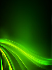 Image showing Abstract green lights background. EPS 8