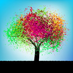 Image showing Abstract colorful concept tree. EPS 8