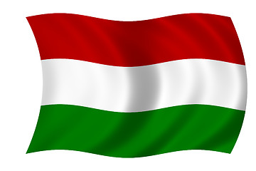 Image showing waving flag of hungaria