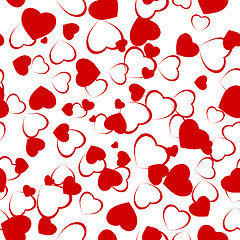 Image showing Seamless hearts pattern. EPS 8