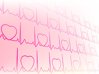 Image showing Abstract waveform from EKG test. EPS8