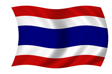 Image showing waving flag of thailand