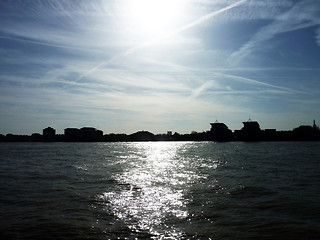 Image showing River Thames Carney Wharf View 