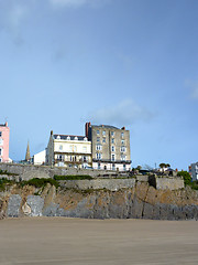 Image showing Tenby Buildings On The Cliffs