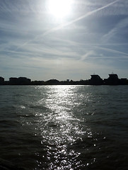 Image showing River Thames Carney Wharf View 