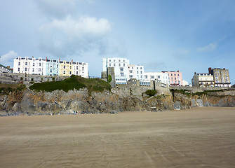 Image showing Tenby Buildings On The Cliffs