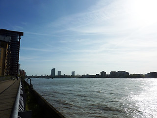 Image showing River Thames Carney Wharf View 