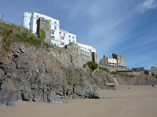 Image showing Tenby Buildings On The Cliffs