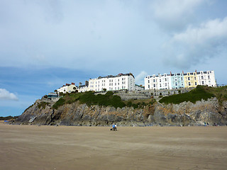 Image showing Tenby Buildings On The Cliffs