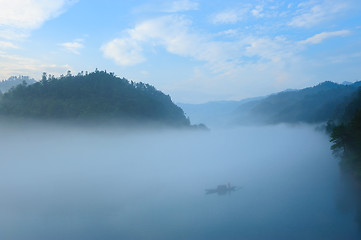 Image showing Fishing boat on the river