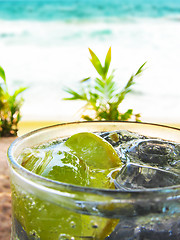 Image showing Refreshing lemon Soda With Ice