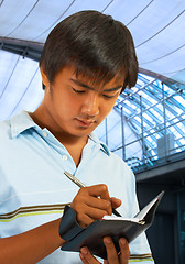 Image showing Businessman Planning Out His Appointments